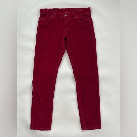 Blank NYC Women’s Burgundy Red Corduroy Skinny Pants Size 30 - Picture 1 of 10